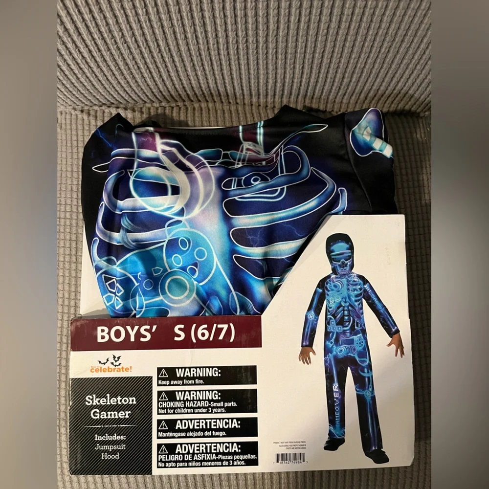 Boys'‎ Skeleton Gamer Costume